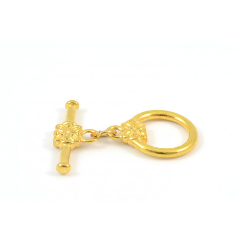 Toggle round 14mm gold plated 